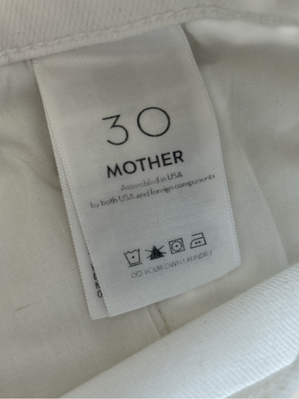 MOTHER Women’s White Jeans The Insider Crop Step Fray - Picture 7 of 7
